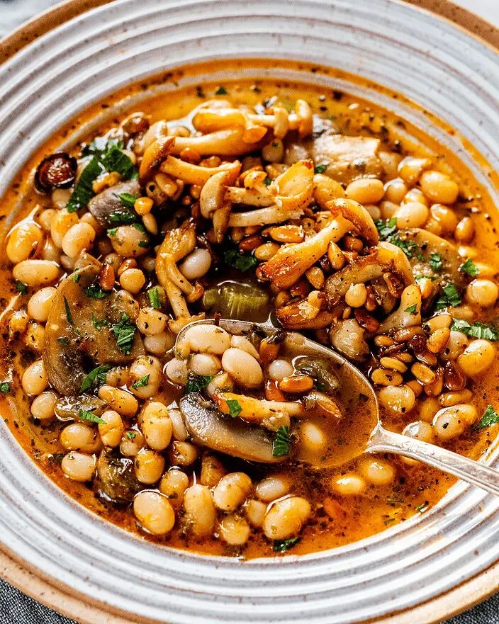 Bean Stew with Mushrooms